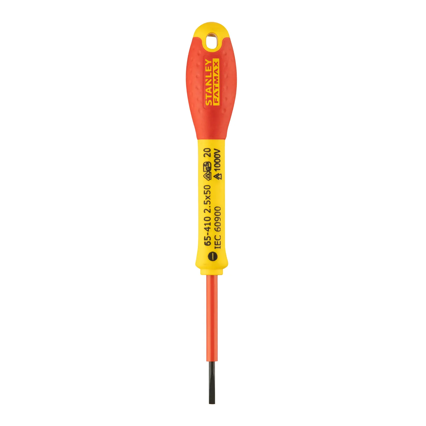 STANLEY FATMAX Insulated Slotted 2.5mm x 50mm Screwdriver 0-65-410