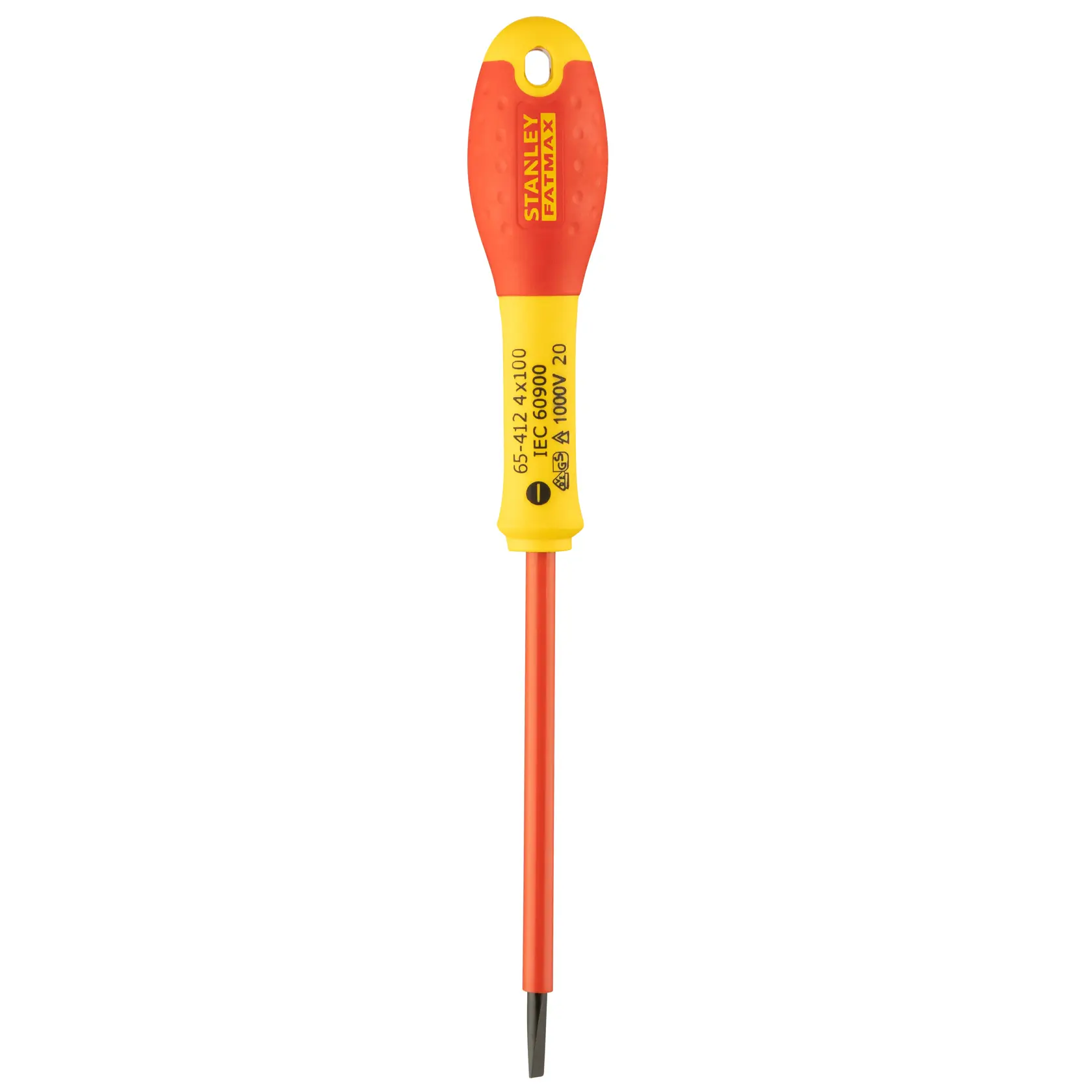 STANLEY FATMAX Insulated Slotted 4mm x 100mm Screwdriver 0-65-412