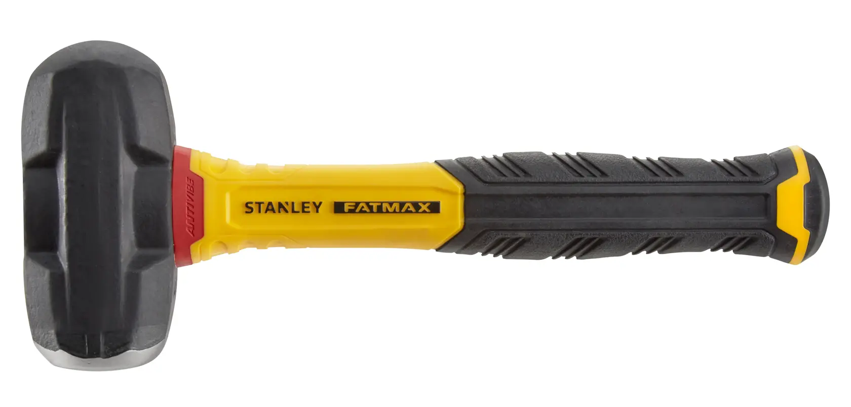 Stanley Fatmax club hammer FMHT1-56006, yellow and black handle, side view, white background.