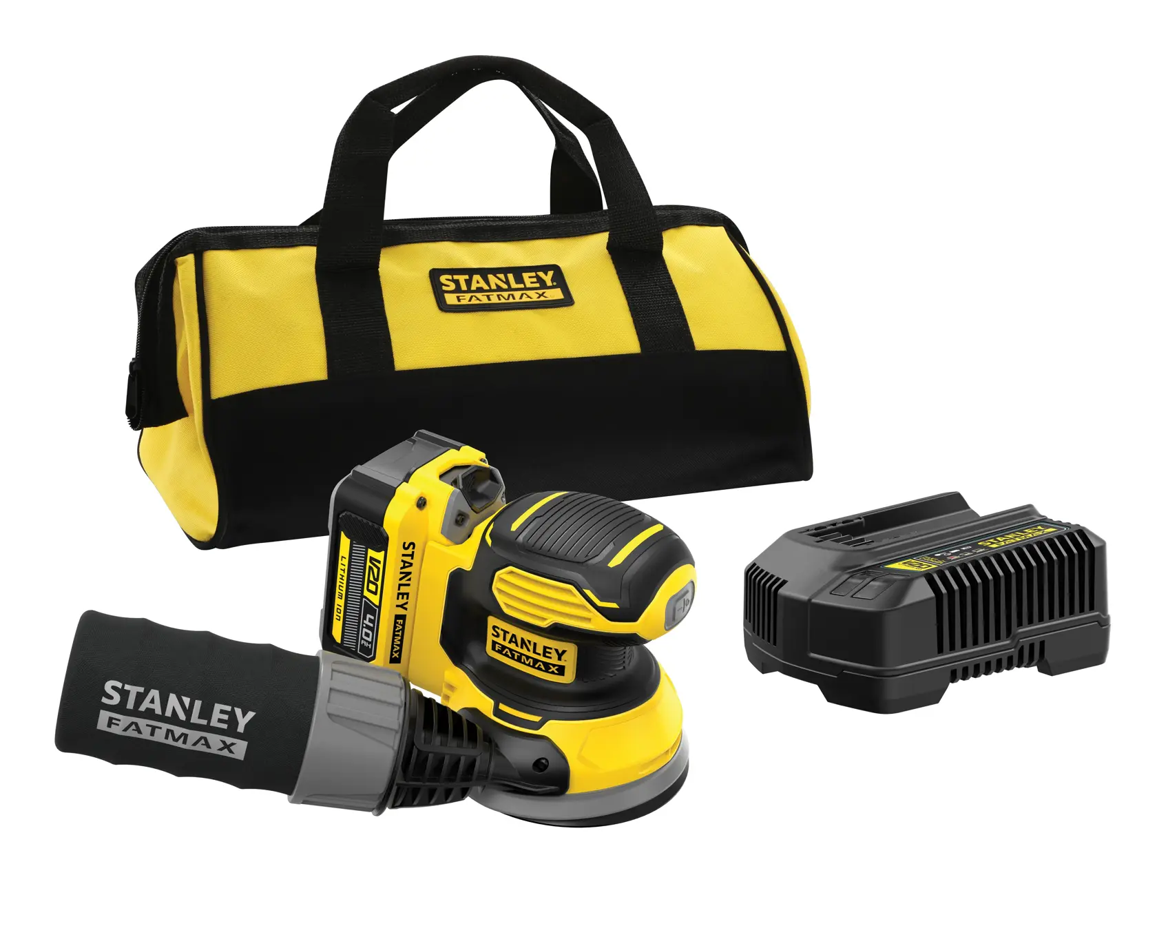 18V STANLEY® FATMAX® V20 Random Orbit Sander with 1 x 4.0Ah Lithium-Ion battery